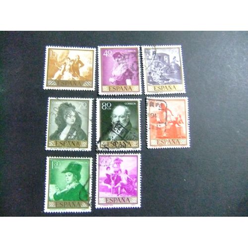 30 Espagne 1958 / Tableaux Peintures De Goya / Edifil 1210 -1219 Fu Incomp.