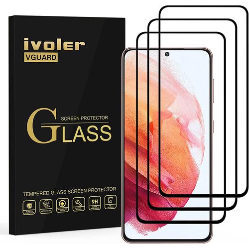 Lot De 3 Films De Protection D'écran Pour Samsung Galaxy S21 Fe 4g 5g Pas Pour Samsung Galaxy S21 Couverture Complète Verre Trempé De Qualité Supérieure Dureté 9h Anti Rayures Sans Bulles