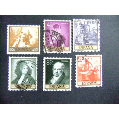 30 Espagne Espagne 1968 / Tableaux Peintures De Goya / Edifil 1210 -1219 Fu Incomp.