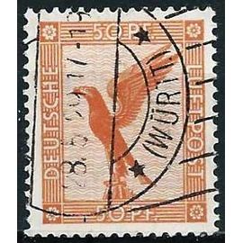 Allemagne, Rep. De Weimar 1926 / 27, Beau Timbre De Poste Aerienne Yvert 31, Grand Aigle Stylise, 50pf. Jaune Brun, Oblitere Tbe