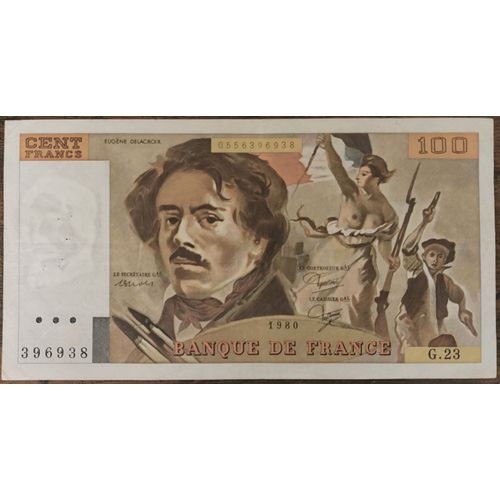 Billet 100 Francs Eugène Delacroix 1980 France G.23