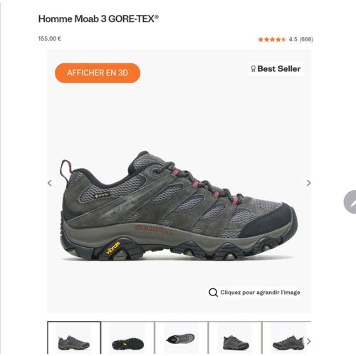 Chaussures De Randonnée Merrel Moab 3 Gore-Tex P41,5