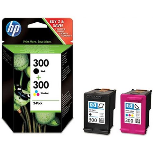 HP 300 - Pack de 2 - noir, couleur (cyan, magenta, jaune) - originale - cartouche d'encre - pour Deskjet D2680, D5560, F2420, F2430, F4580; Envy 100 D410, 11X D411, 120; Photosmart C4670