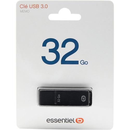 essentielb - Clé USB - 32 Go - USB 3.0 - noir, rouge