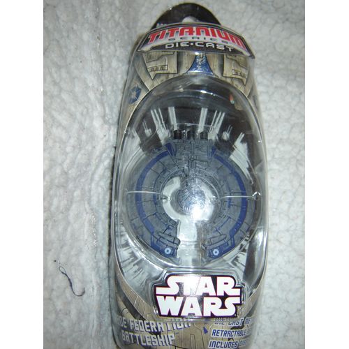 Vaisseau Star Wars Titanium Die Cast Série 2007 : Trade Federation Battleship