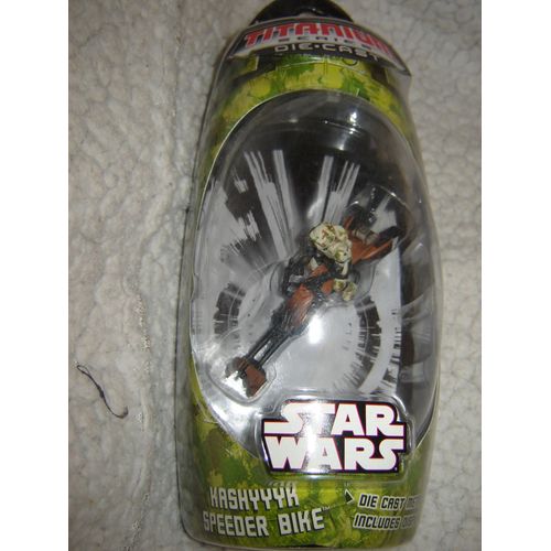 Vaisseau Star Wars Titanium Die Cast Série 2007 : Kashyyyk Speeder Bike