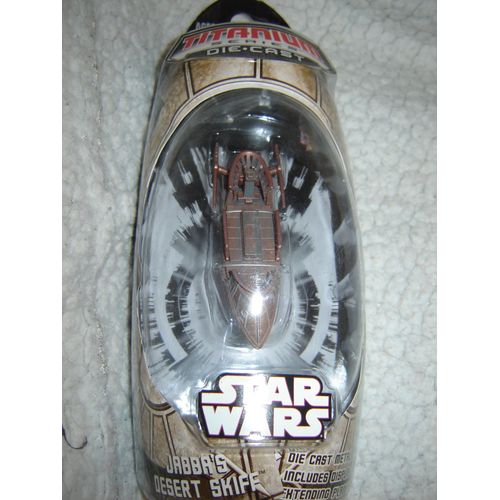 Vaisseau Star Wars Titanium Die Cast Série 2007 : Jabba's Desert Skiff