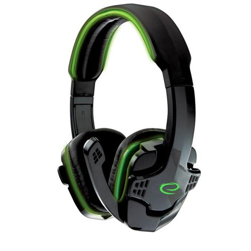 Esperanza Egh310g Headphones With Microphone Headband Black Green