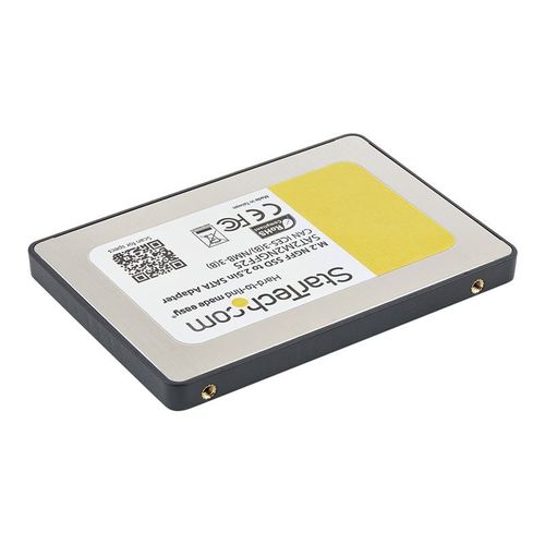 StarTech.com Adaptateur SSD M.2 vers SATA III de 2,5 pouces - Convertisseur de lecteur à état solide avec boîtier de protection - Contrôleur de stockage - M.2 - SATA 6Gb/s - SATA - noir - pour...