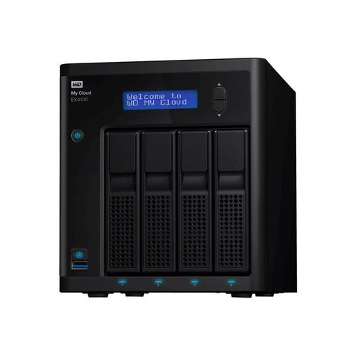 WD My Cloud EX4100 WDBWZE0240KBK - Serveur NAS - 4 Baies - 24 To - HDD 6 To x 4 - RAID 0, 1, 5, 10, JBOD, disque de réserve 5 - RAM 2 Go - Gigabit Ethernet - iSCSI support