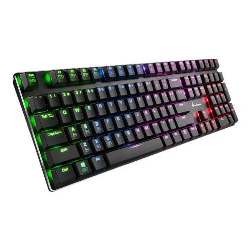 Sharkoon PureWriter RGB Blue - Clavier - backlit - USB - Allemand - commutateur : Kailh Blue