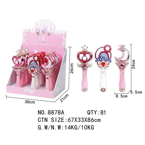 Sea&sun - Flashing Magic Stick W. Light & Music 9pcs Display (8878a)