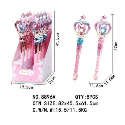 Sea&sun - Flashing Magic Stick W. Light Music 6pcs Display (8896a)