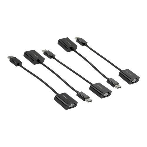 StarTech.com Adaptateur DP/VGA - Pack de 5 - Convertisseur Actif DP/VGA - Adaptateur vidéo - DisplayPort (M) pour HD-15 (VGA) (F) - DisplayPort 1.2 - 10 cm - support 1080p, actif - noir (pack de...
