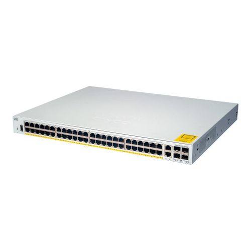 Cisco Catalyst 1000-48P-4G-L - Commutateur - Géré - 24 x 10/100/1000 (PoE+) + 24 x 10/100/1000 + 4 x Gigabit SFP (liaison montante) - Montable sur rack - PoE+ (370 W)