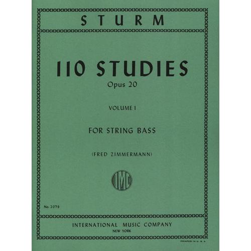 Sturm, 110 Etudes Op. 20 Vol. 1 For String Bass