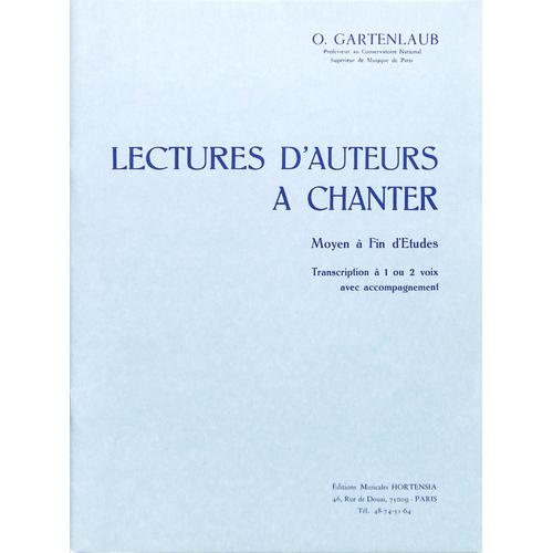 O. Gartenlaub - Lectures D'auteurs À Chanter - Moyen À Fin D'études