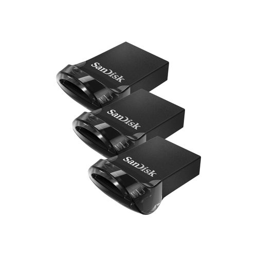 SanDisk Ultra Fit - Clé USB - 32 Go - USB 3.1 - noir (pack de 3)