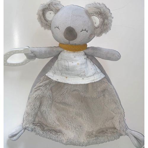 Doudou Koala Tigex Fehn Beige Anneau Dentition Blanc Jouet Bébé 
