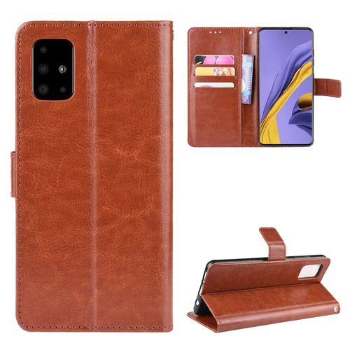 Coque Samsung Galaxy A71 5g,Etui Pour Samsung Galaxy A71 5g,Coque En Cuir Pour Samsung Galaxy A71 5g,Convient A Etui La Samsung Galaxy A71 5g,Marron