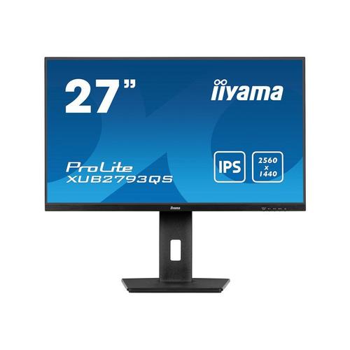 iiyama ProLite XUB2793QS-B6 - Écran LED - 27" - 2560 x 1440 QHD @ 100 Hz - IPS - 250 cd/m² - 1300:1 - 1 ms - HDMI, DisplayPort - haut-parleurs - noir, mat