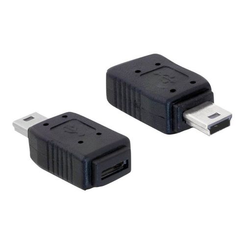 Delock - Adaptateur USB - mini USB type B (M) pour Micro-USB de type B (F) - noir