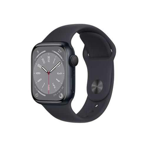 Apple Watch Series 8 (Gps) - Boîtier 41 Mm Aluminium Minuit Avec Bracelet Sport Minuit