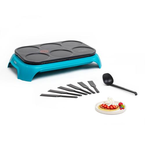 Tefal Crep'Party PY559301 Colormania ChefClub - Crêpière - 1 kWatt - vert canard/turquoise