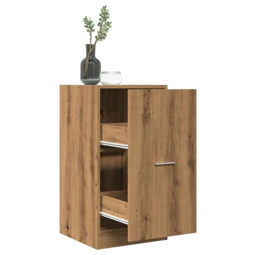 Vidaxl Armoire D'apothicaire Chêne Artisanal Bois D'ingénierie