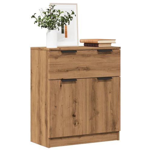 Vidaxl Buffet Chêne Artisanal 60x30x70 Cm Bois D'ingénierie