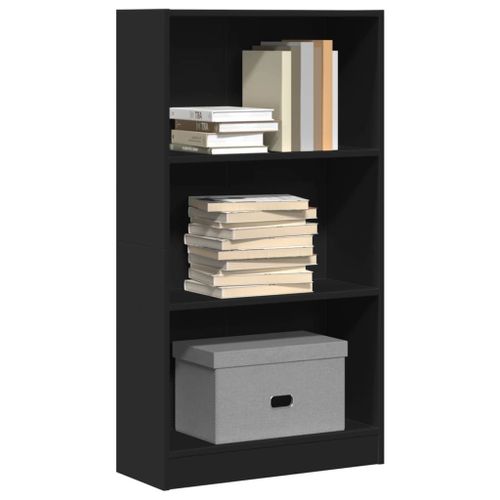 Vidaxl Bibliothèque Noir 60x24x109 Cm Bois D'ingénierie