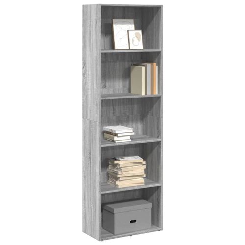 Vidaxl Bibliothèque Sonoma Gris 60x30x189 Cm Bois D'ingénierie