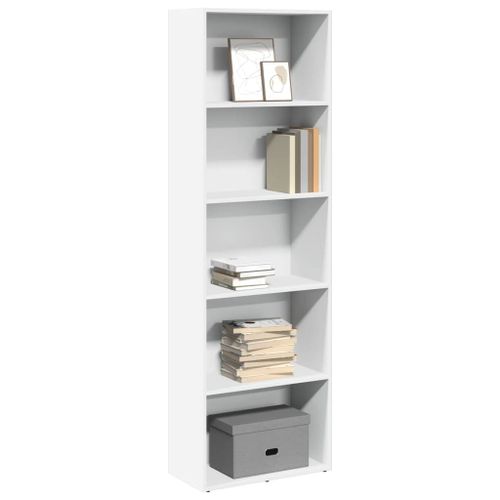 Vidaxl Bibliothèque Blanc 60x30x189 Cm Bois D'ingénierie