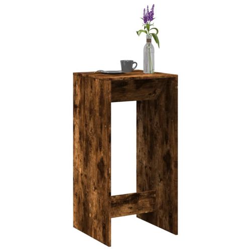 Vidaxl Table De Bar Chêne Fumé 51x50x103,5 Cm Bois D'ingénierie