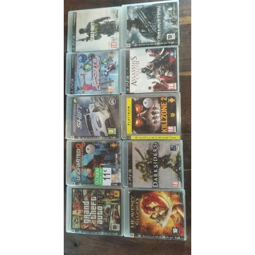 Lot De 10 Jeux Ps3. Assassin's Creed 2, Modern Warfare 3, Uncharted 2, Gta Iv Etc.