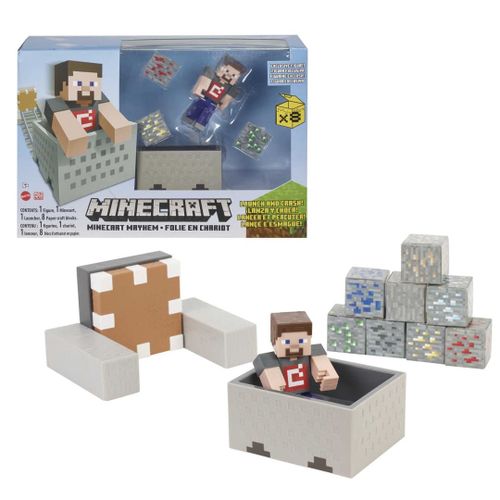 Mattel Minecraft Minecart Mayhem Spiels | Gvl55