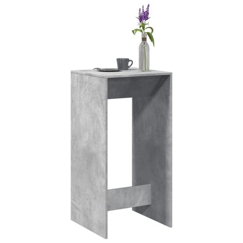 Vidaxl Table De Bar Gris Béton 51x50x103,5 Cm Bois D'ingénierie