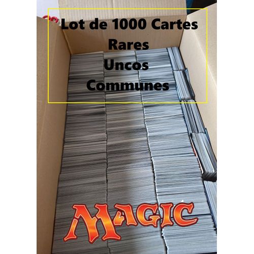 Magic Lot De 1000 Cartes Originales (Rares, Uncos, Communes, Jetons, Terrains)