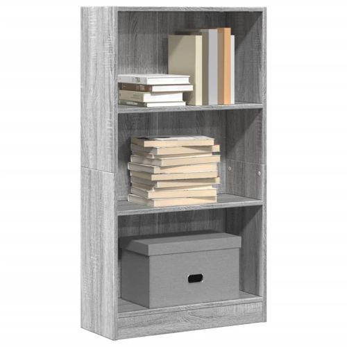 Vidaxl Bibliothèque Sonoma Gris 60x24x109 Cm Bois D'ingénierie