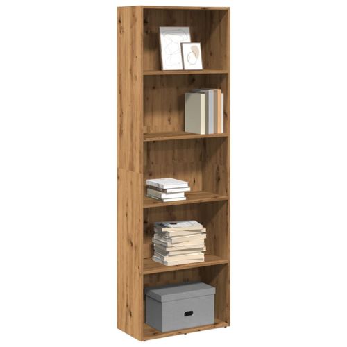Vidaxl Bibliothèque Chêne Artisanal 60x30x189 Cm Bois D'ingénierie