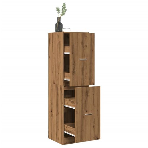 Vidaxl Armoire D'apothicaire Chêne Artisanal Bois D'ingénierie