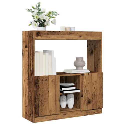 Vidaxl Buffet Haut Vieux Bois 92x33x100 Cm Bois D'ingénierie