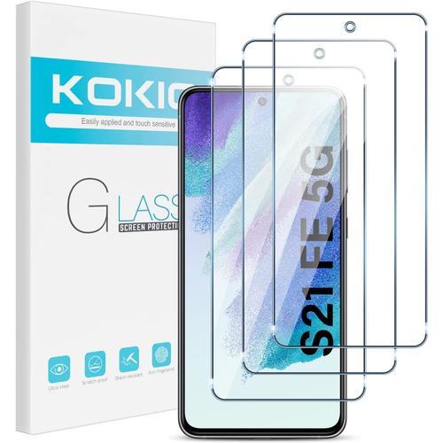 Lot De 3 Verre Trempé Pour Samsung Galaxy S21 Fe 5g Vitre Protection Écran Film De Protection Dureté 9h Résistant Aux Rayures Ultra Hd Complète 6.4