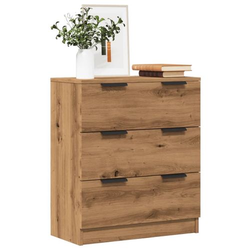 Vidaxl Buffet Chêne Artisanal 60x30x70 Cm Bois D'ingénierie