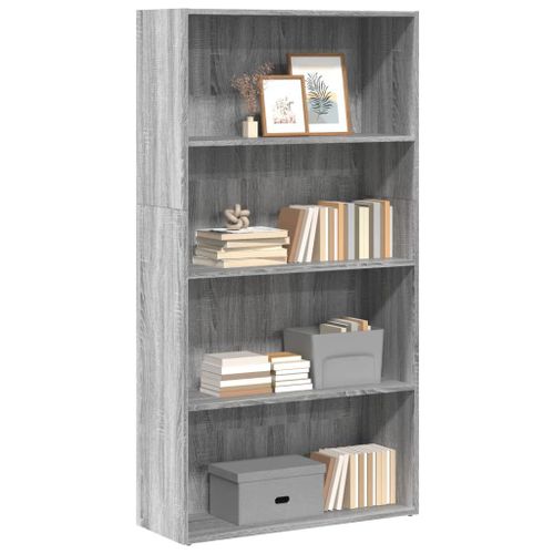 Vidaxl Bibliothèque Sonoma Gris 80x30x152 Cm Bois D'ingénierie