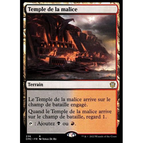 Temple De La Malice - Magic - Deck Commander Dominaria Uni - R - 236