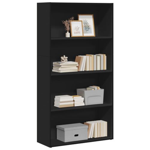 Vidaxl Bibliothèque Noir 80x30x152 Cm Bois D'ingénierie