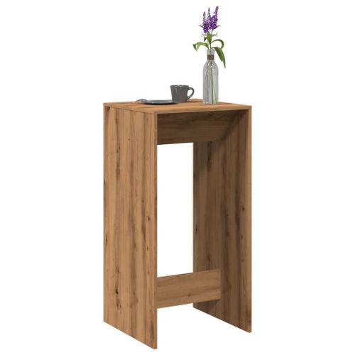 Vidaxl Table De Bar Chêne Artisanal 51x50x103,5 Cm Bois D'ingénierie