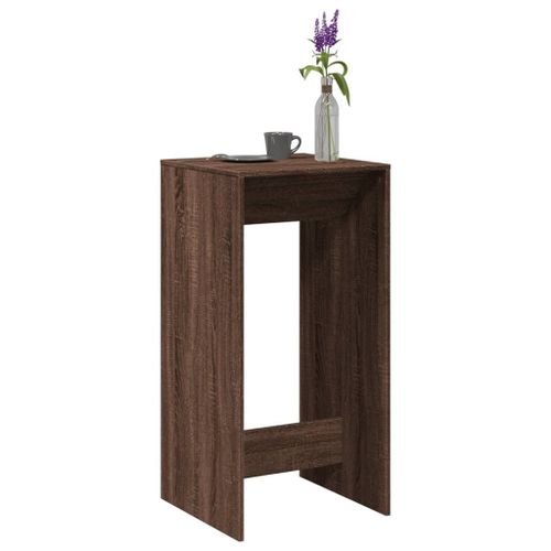 Vidaxl Table De Bar Chêne Marron 51x50x103,5 Cm Bois D'ingénierie