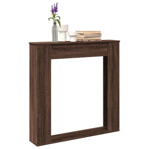 VidaXL Cadre de cheminée chêne marron 100x20x100 cm bois d'ingénierie